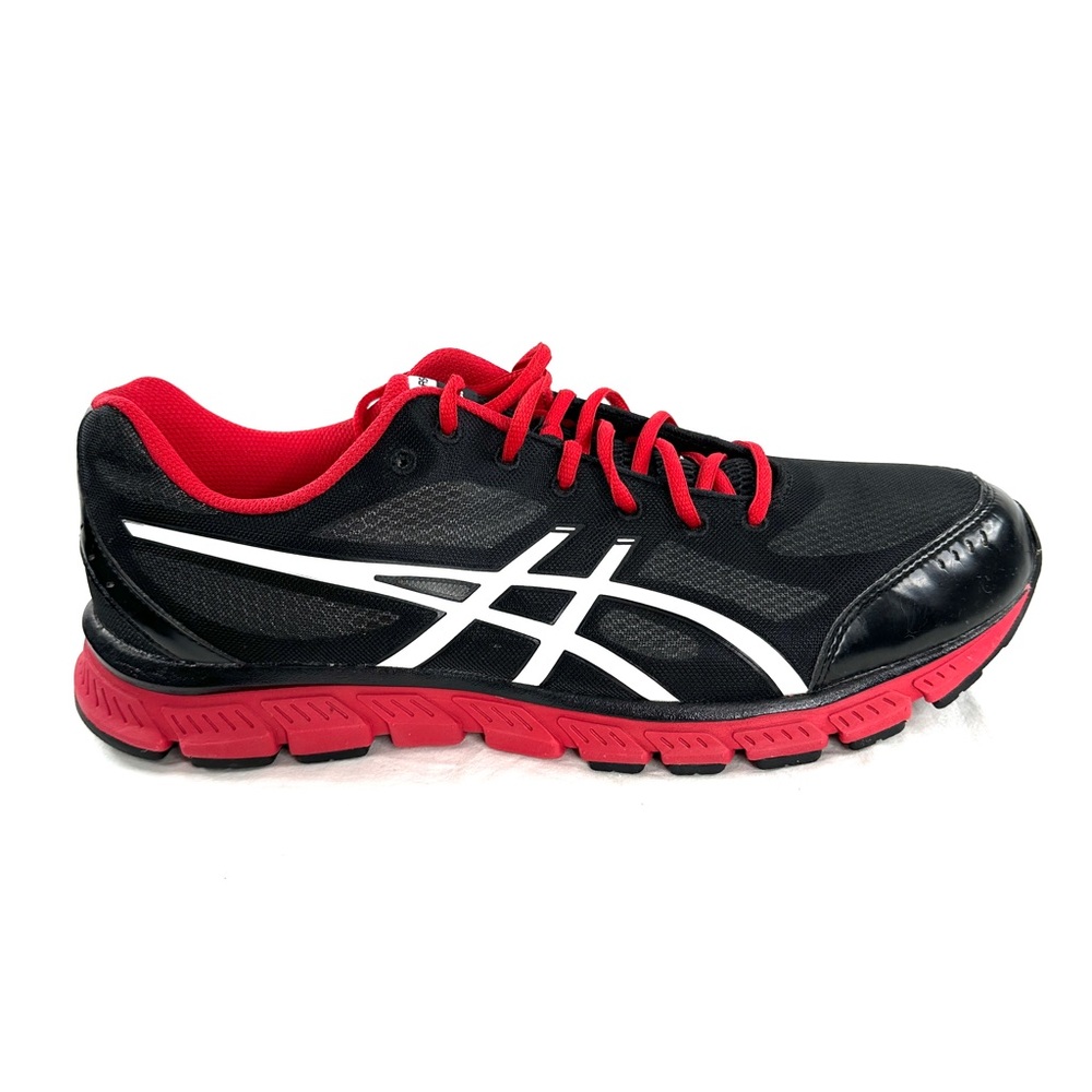 Asics Gel Flash Men's Size 13 Black Red Mesh Athletic Running Shoe T2JON